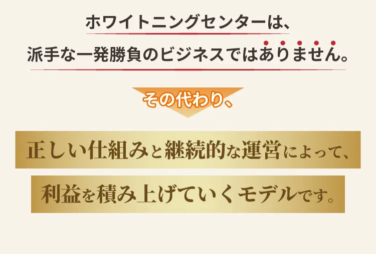 継続的に利益を積み上げるビジネスモデル